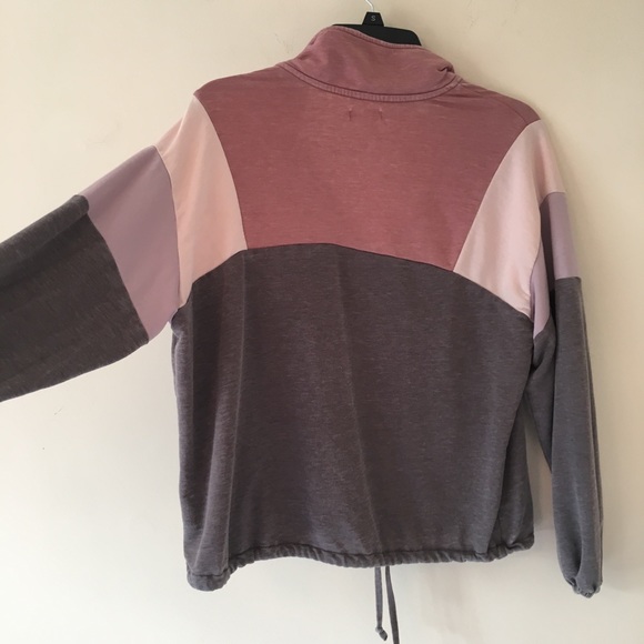 MAURICES Color Block Pink Drawstring Pullover - Picture 3 of 3